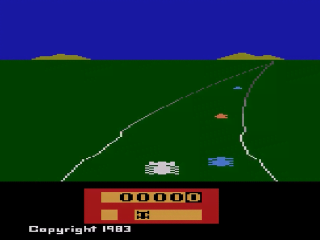 Enduro title screen for Atari 2600